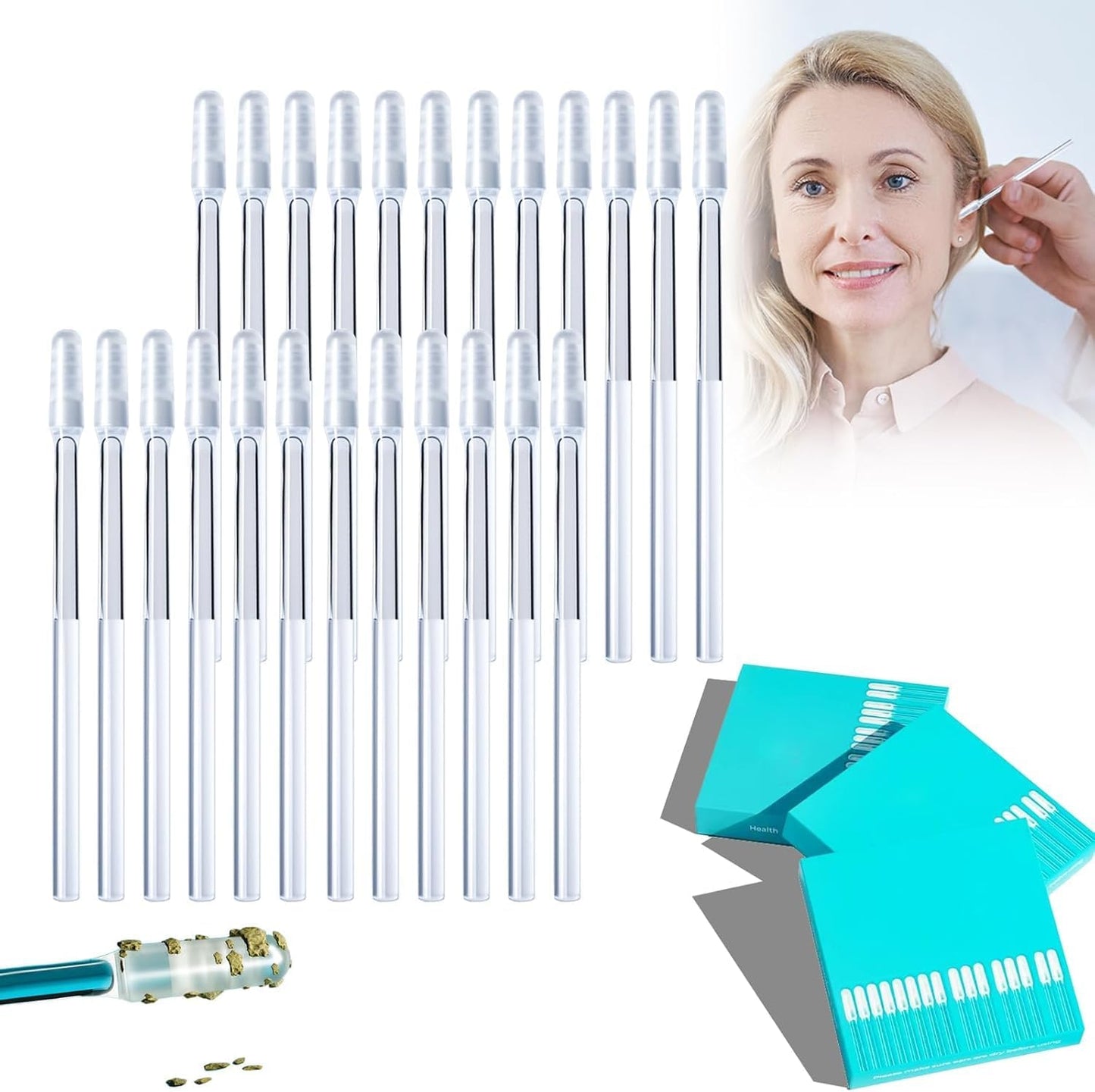 Sticky Ear Cleaning Sticks - 48 Pcs Adhesive Ear Wax Removal Kit | Gentle Tool for All Ages