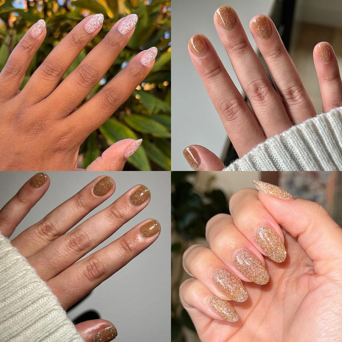 Olive & June Gel Nail Polish, Pop Fizz Mani Gold Glitter