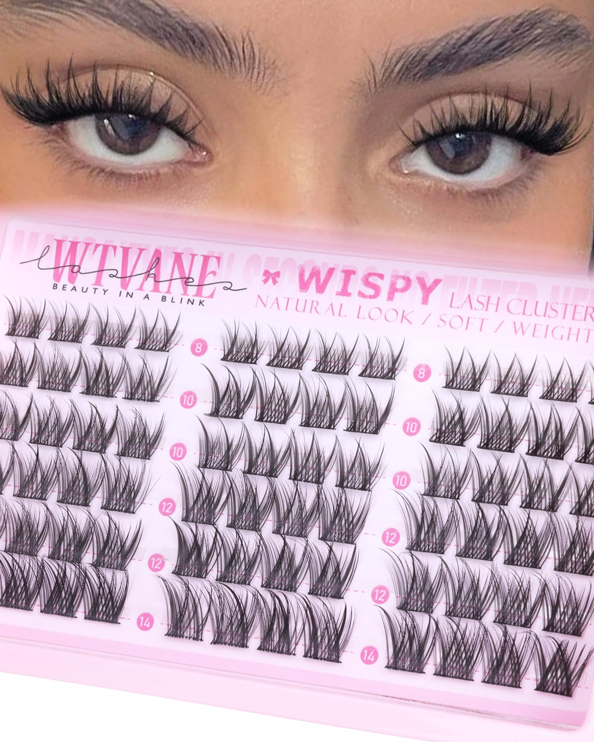 Brown Lash Clusters - Spiky 8-14mm Manga Eyelash Extensions | Wispy Bunny Individual Lashes
