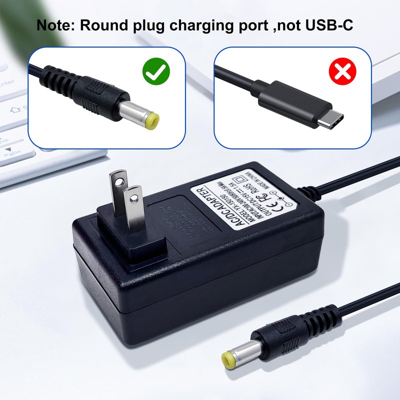 GnoTis 15V Charger for Theragun Mini, Theragun Prime, Fusion Massage Gun Therabody Percussion Massager Travel Adapter, Power Cord Small Massager Charging Cable Professional Massage Gun Accessory