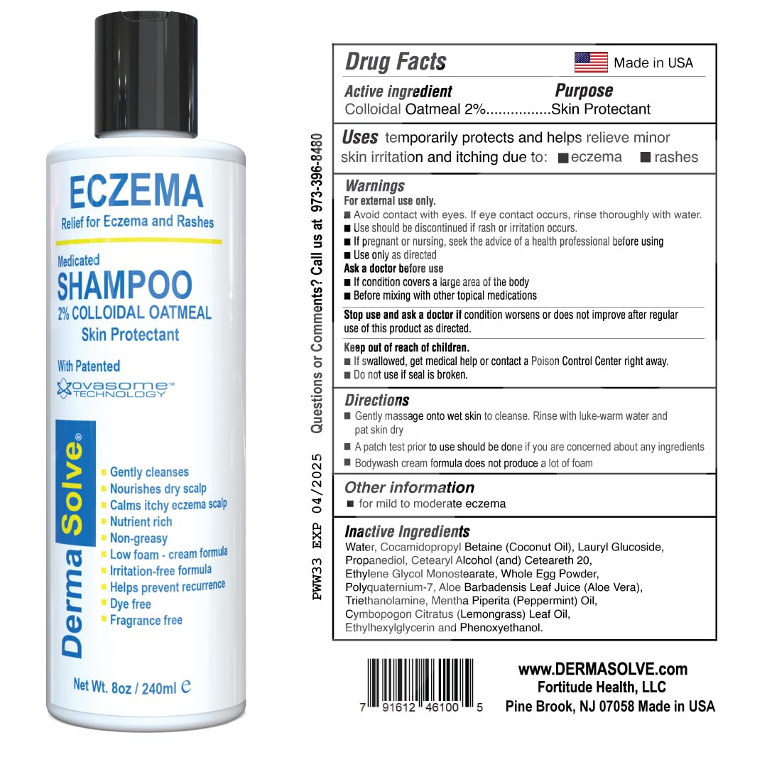 Dermasolve Eczema Relief Shampoo - Flare Control for Scalp & Dandruff | Moisturizes & Repairs Skin (2-Pack)