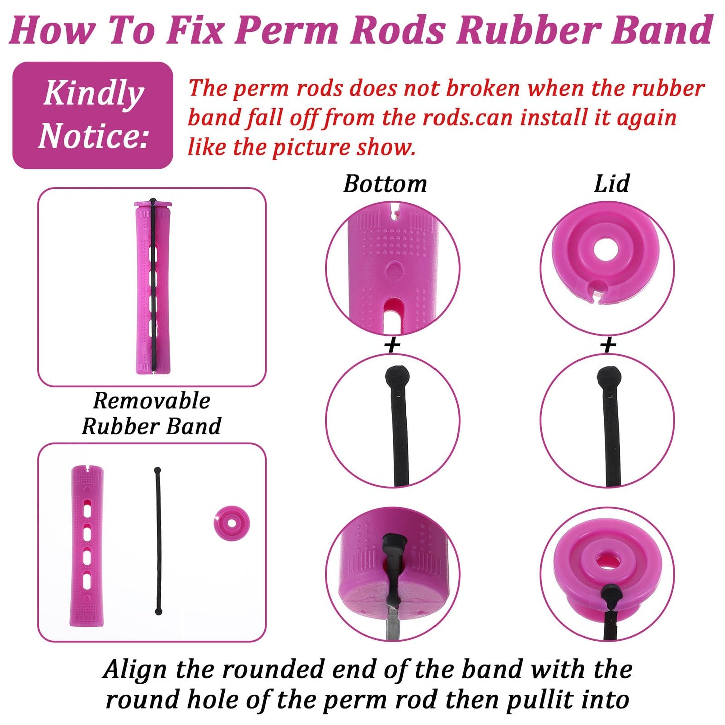40Pcs Perm Rods, Women's Perm Rod Set For Long & Natural Hair, Plastic Cold Wave Rods Hair Rollers Curling Rod for Women DIY Hairdressing Tools