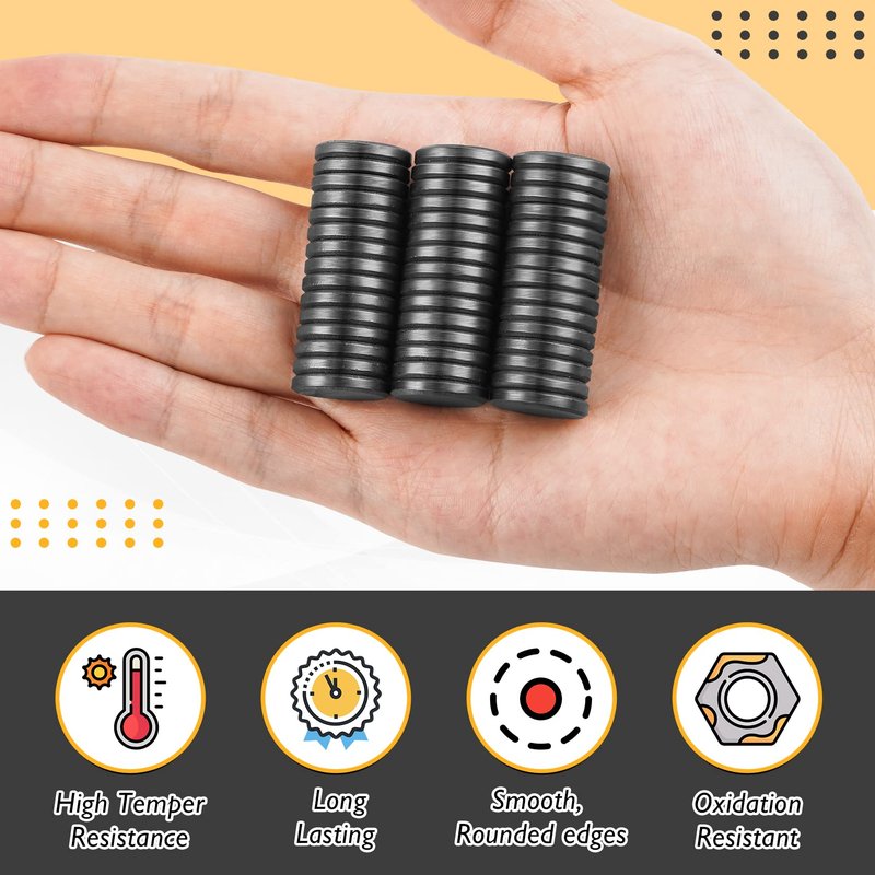 FINDMAG 20Pcs Magnets for Crafts with Adhesive Backing, Round Ferrite Craft Magnet with Adhesive Backing, Flat Ceramic Circle Magnets for STEM Classroom Experiments, Science Kits - 0.71" D X 0.12" H