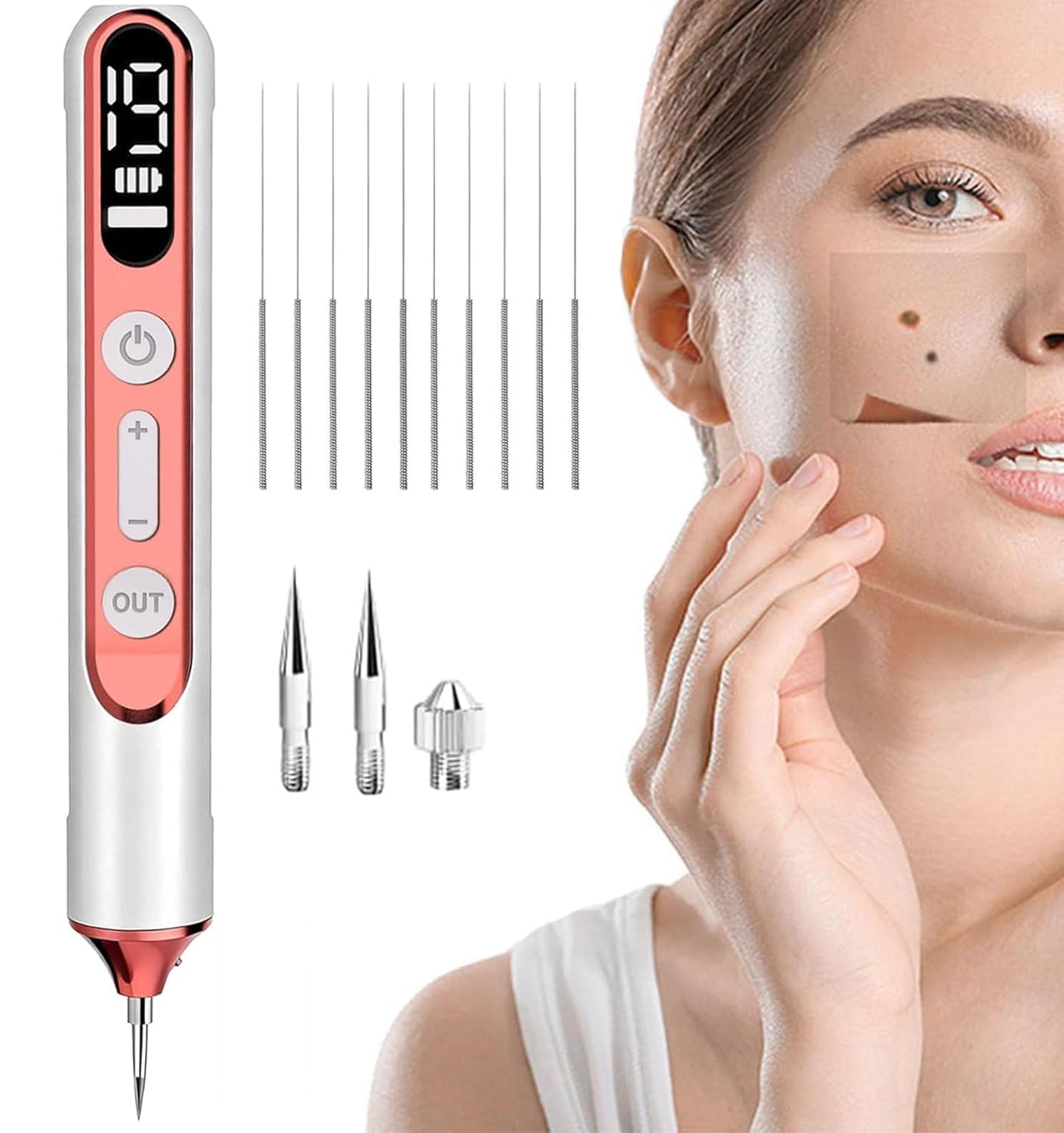 Skin Care Tools, Tag Appearance Grooming Pen – Cosmetic Use, Safe for Adult Home Grooming (Rose)