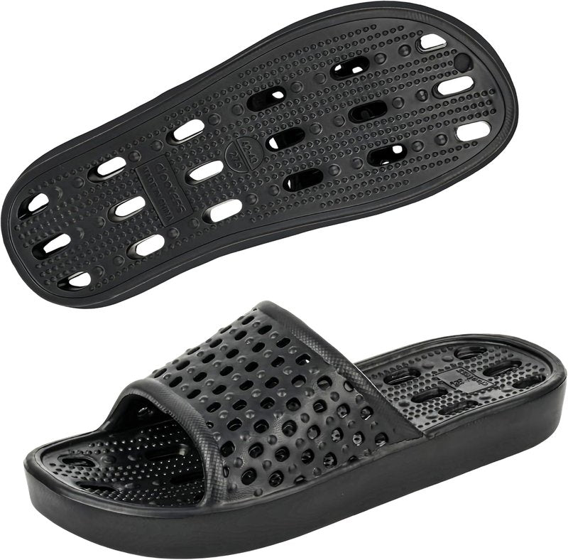 Non-Slip Shower Shoes for Men & Women - Quick-Dry Bath Slippers with Drain Holes | Lightweight Pool & Gym Sandals