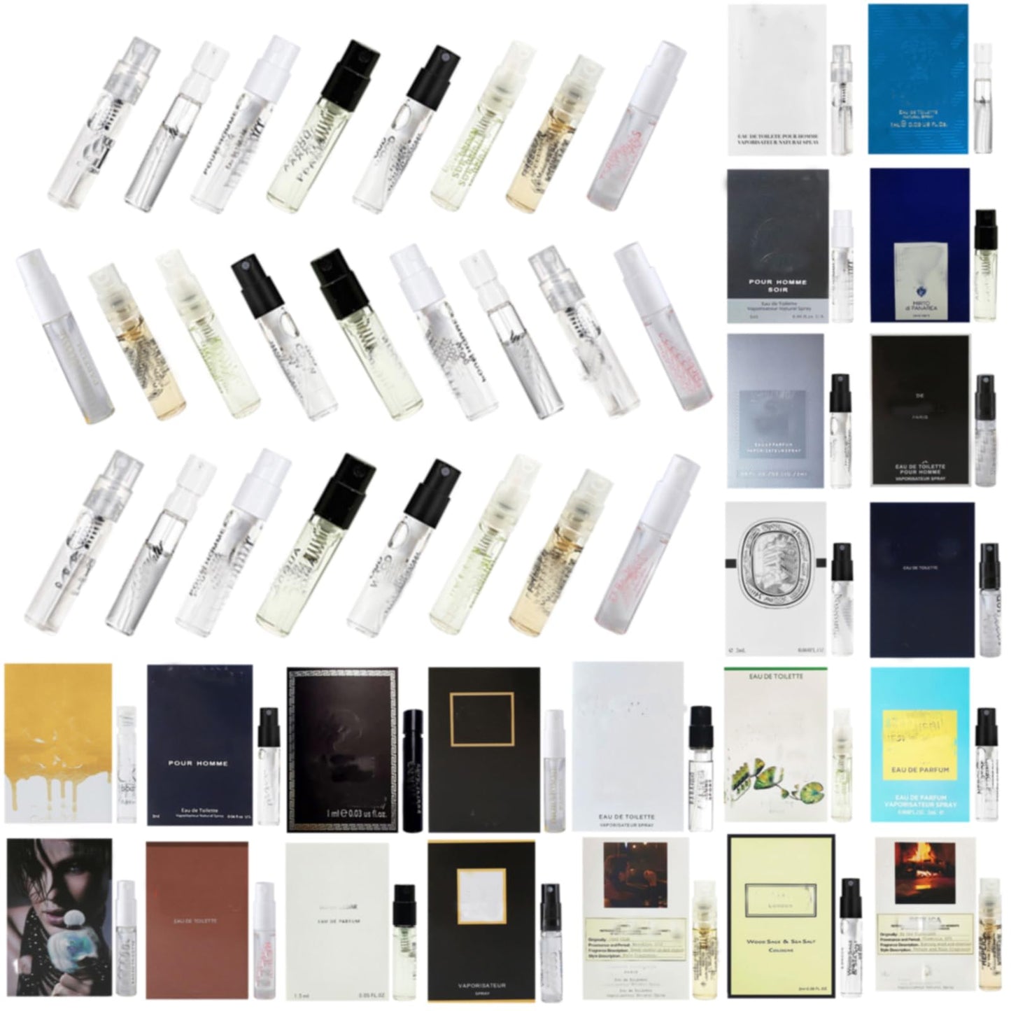 Dirstic Men's Cologne Samples Fragrance Designer Perfume Sampler Set Men's Fragrance Brands Designer Perfume High End Cologne for Men Samples Set（22pcs）