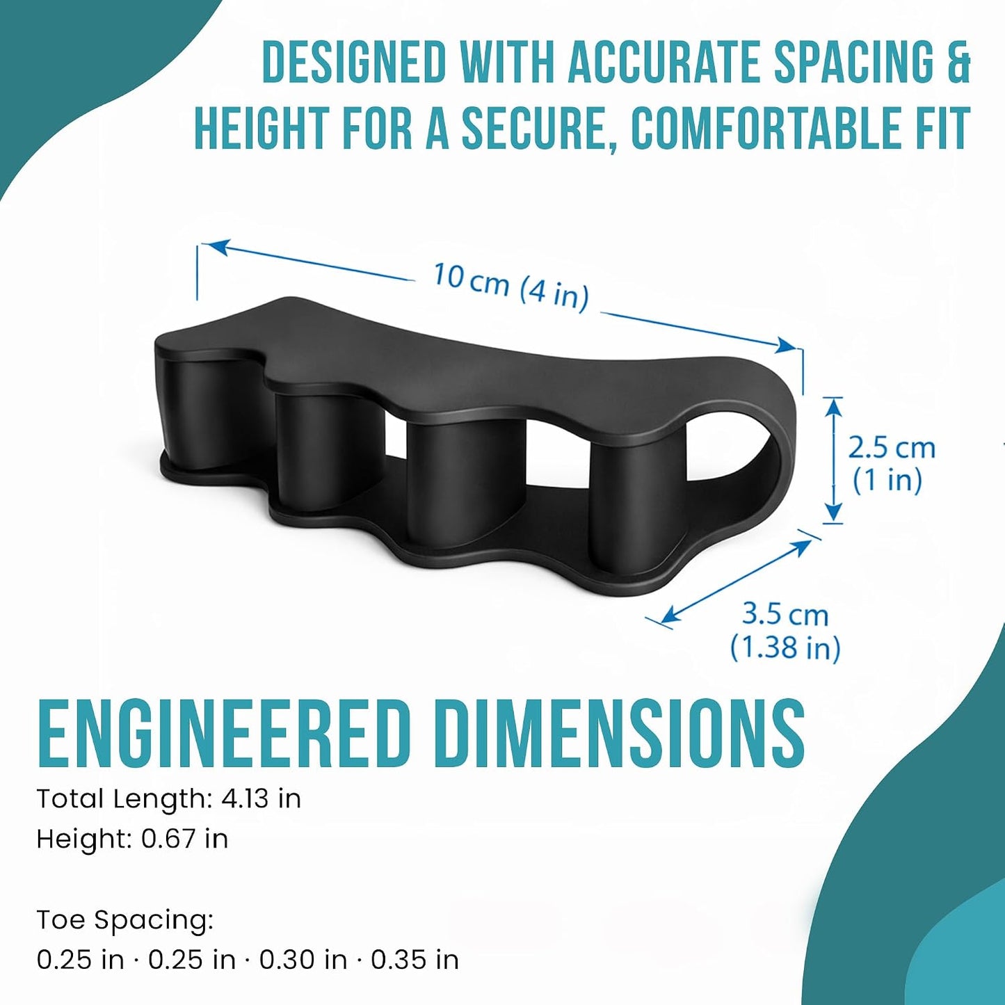 Toe Separators for Men and Women - Gel Spacers for Bunion & Hammer Toe Relief | Regular Size Foot Alignment Aid