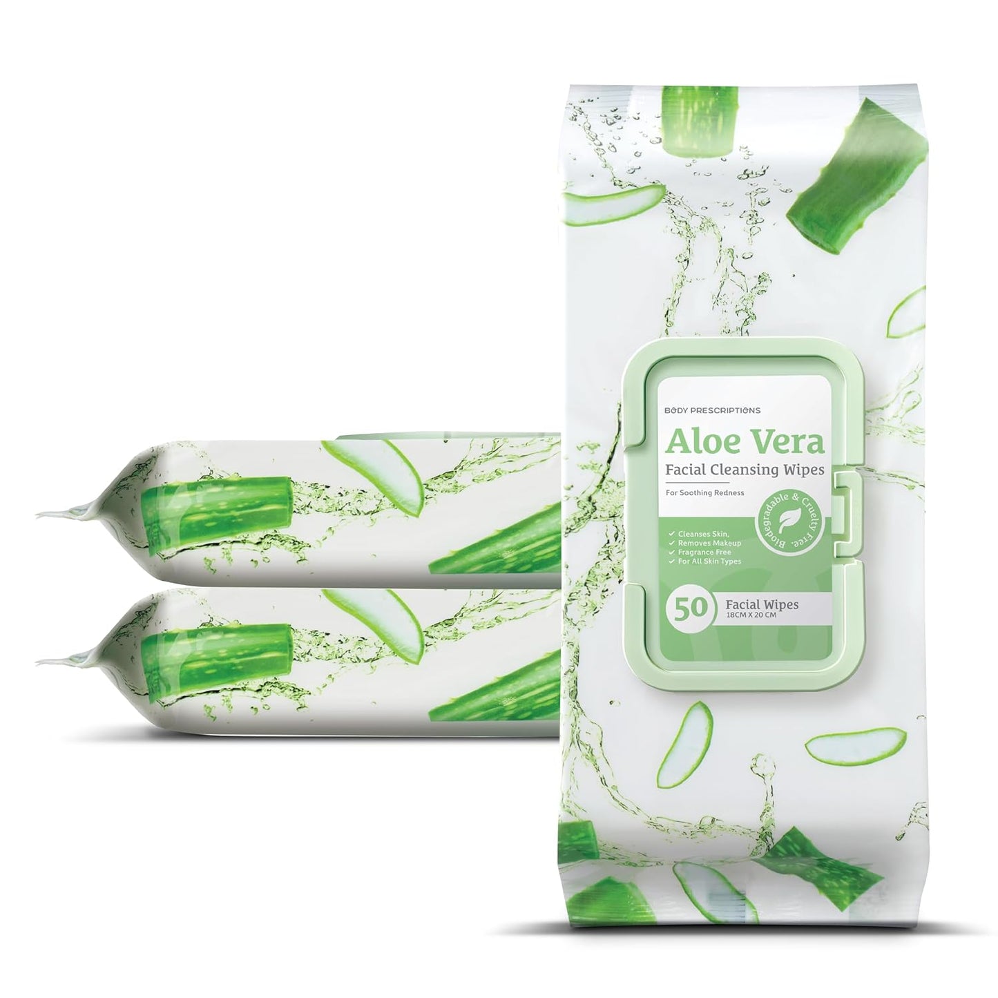 Makeup Cleansing Wipes - Gentle & Effective Face Wipes with Retinol | 50 Count Pack of 3