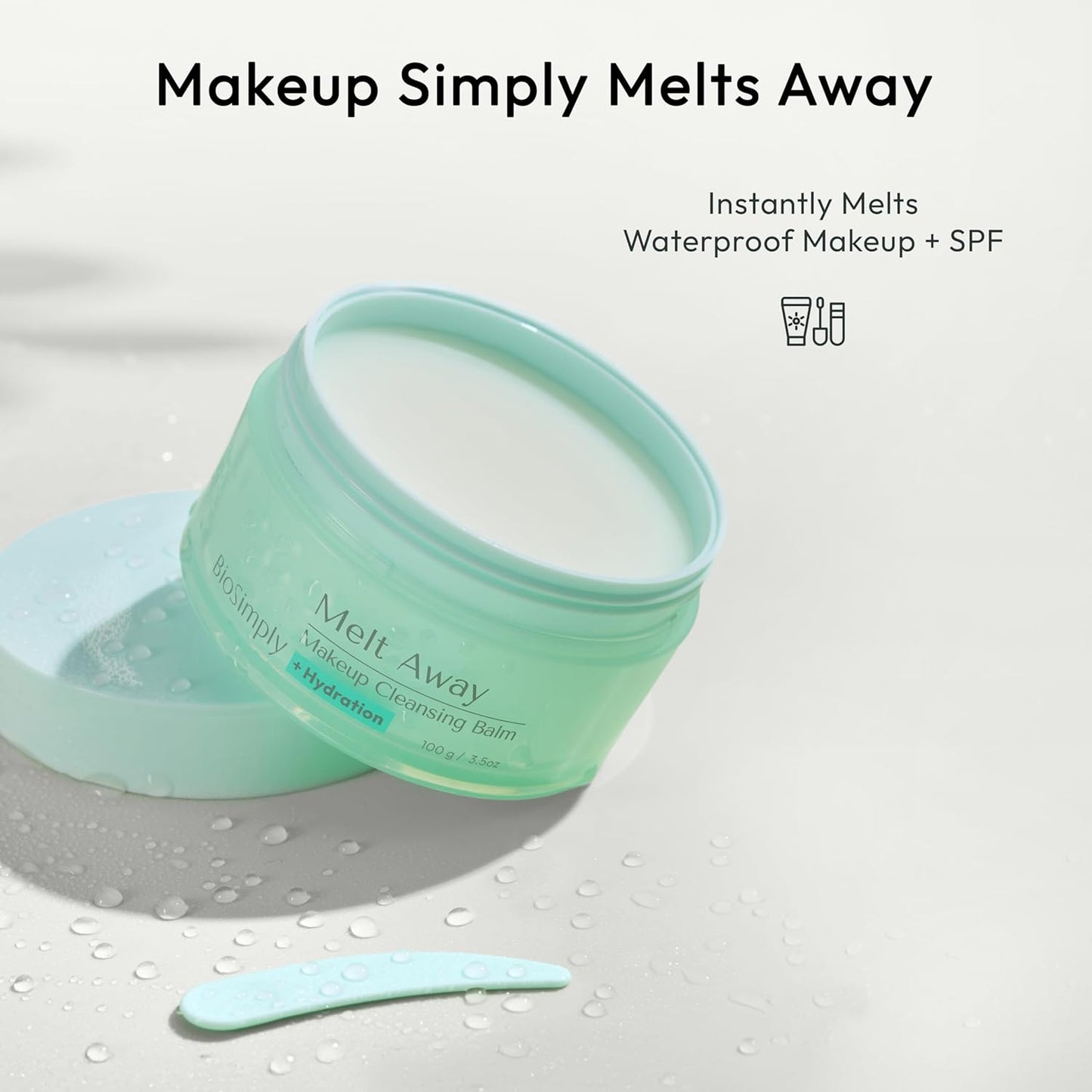 BioSimply Makeup Cleansing Balm - Hydrating Makeup Remover with Hyaluronic Acid | 3.5oz / 100g