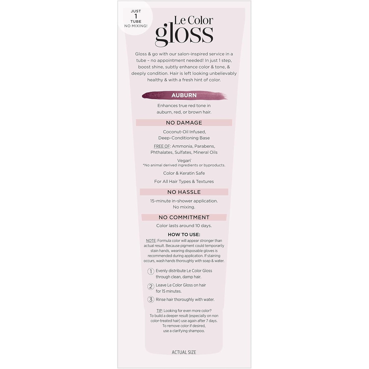 L’Oréal Paris Hair Gloss - One Step Toning Treatment for Auburn Hair | 4 Ounce