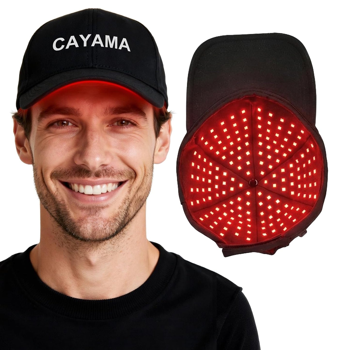 Red Light Hair Growth Cap - 528 Light Emitters for Full Scalp Coverage | Stable Corded Power for Men & Women