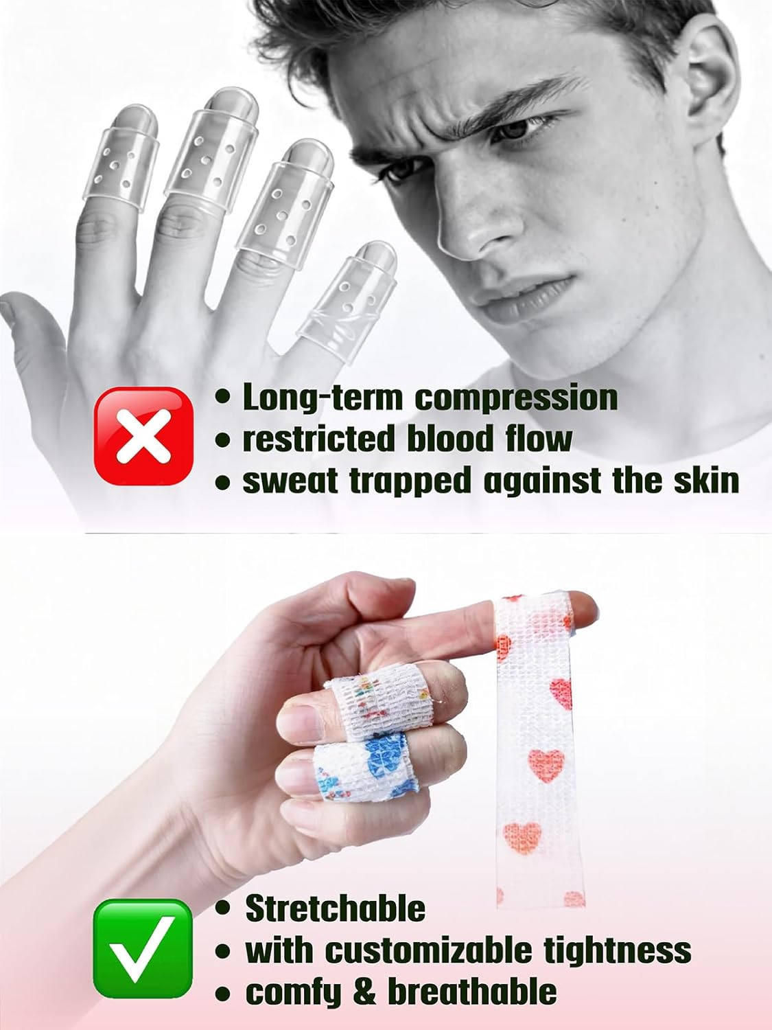 Skin Picking Prevention Finger Covers - Self-Adhesive Anti-Picking Caps for Dermatillomania | Flexible Comfort & Cuticle Protection