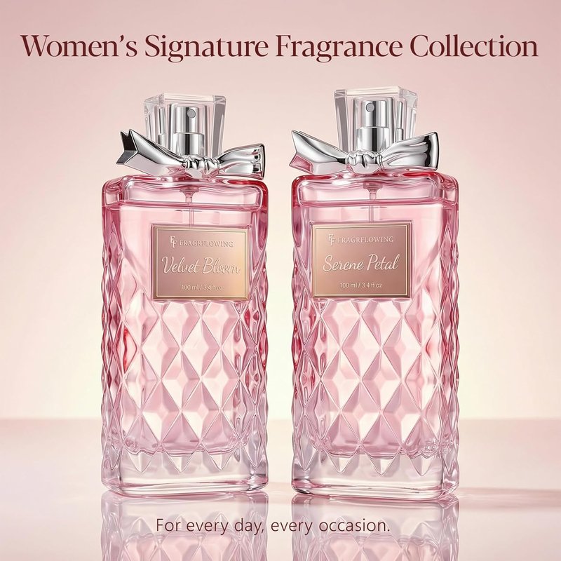 Alcohol-Free Floral Perfume for Women - Long Lasting Rose, Jasmine & Peony Scent | 100ml / 3.4 fl oz Gift