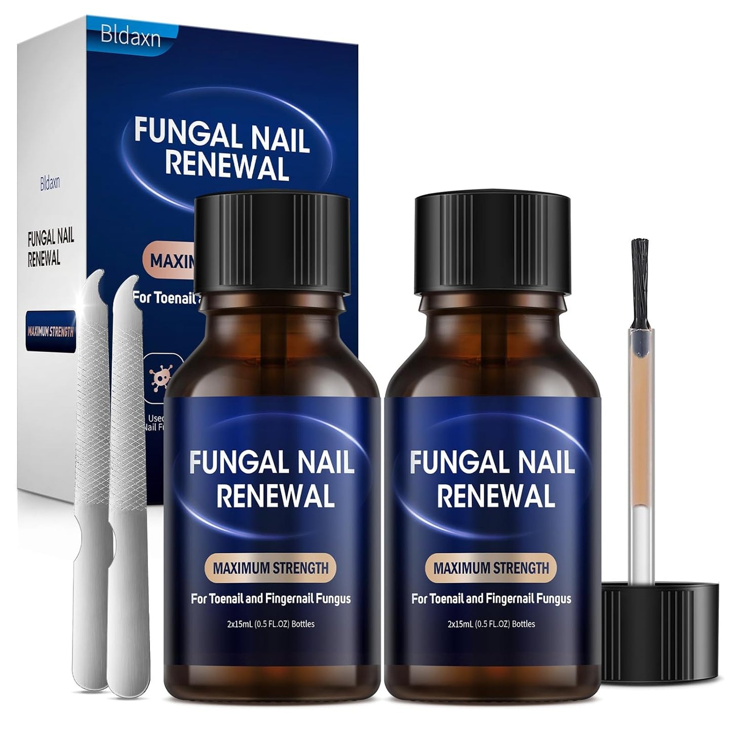 Toe Nail Fungus Renewal Treatment - Fast Acting Solution for Thick, Discolored Nails | 2-Pack