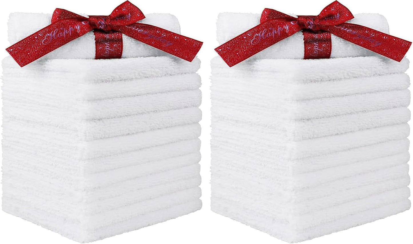 Quick Drying Face Towels - Super Absorbent Wash Cloths for Body & Face | Pink, Light Blue, Green, Navy Blue