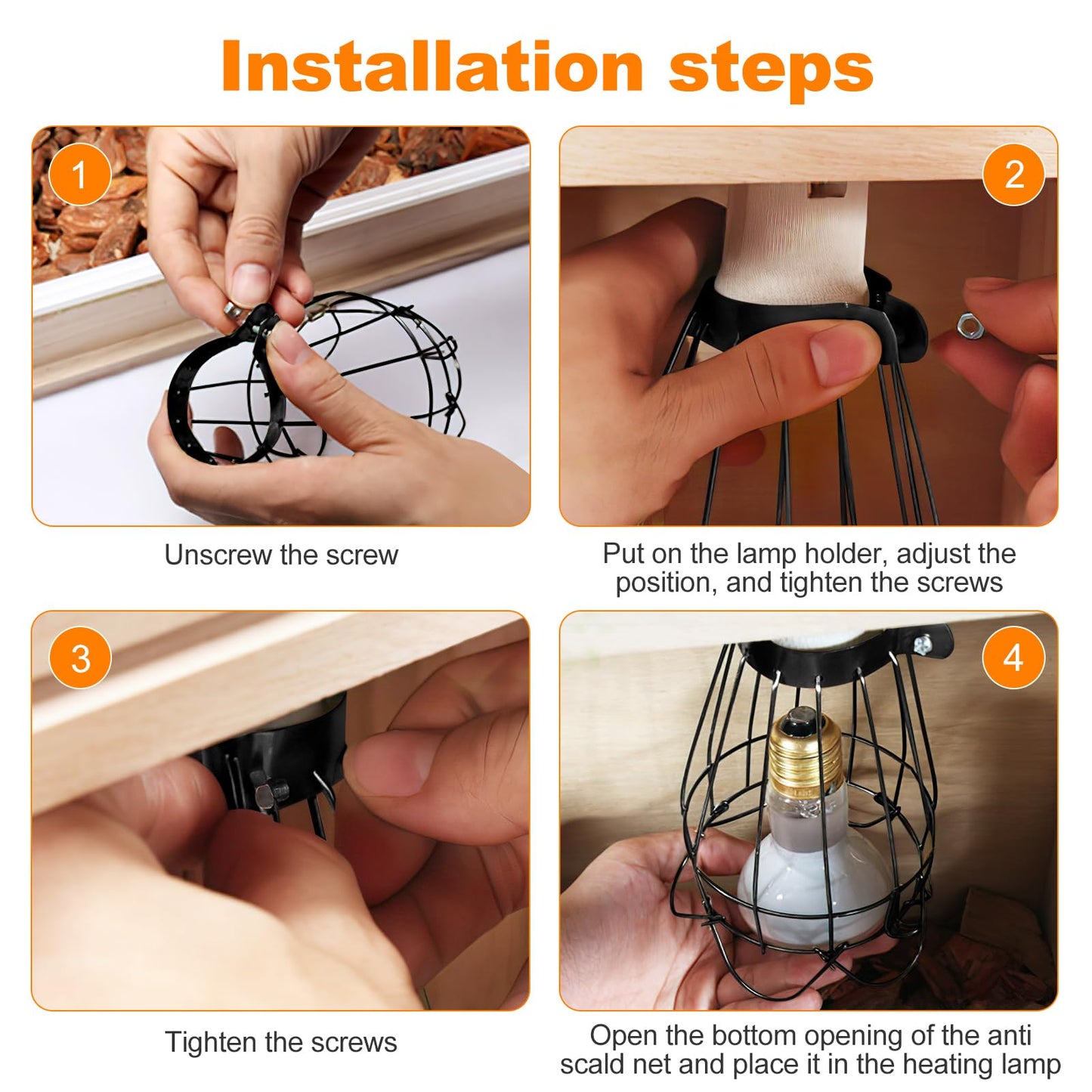 Uonlytech Light Bulb Cover Metal Lamp Bulb Guard Industrial Clamp on Metal Guard Cage Hanging Cover for Pendant Farmhouse Light Vintage s
