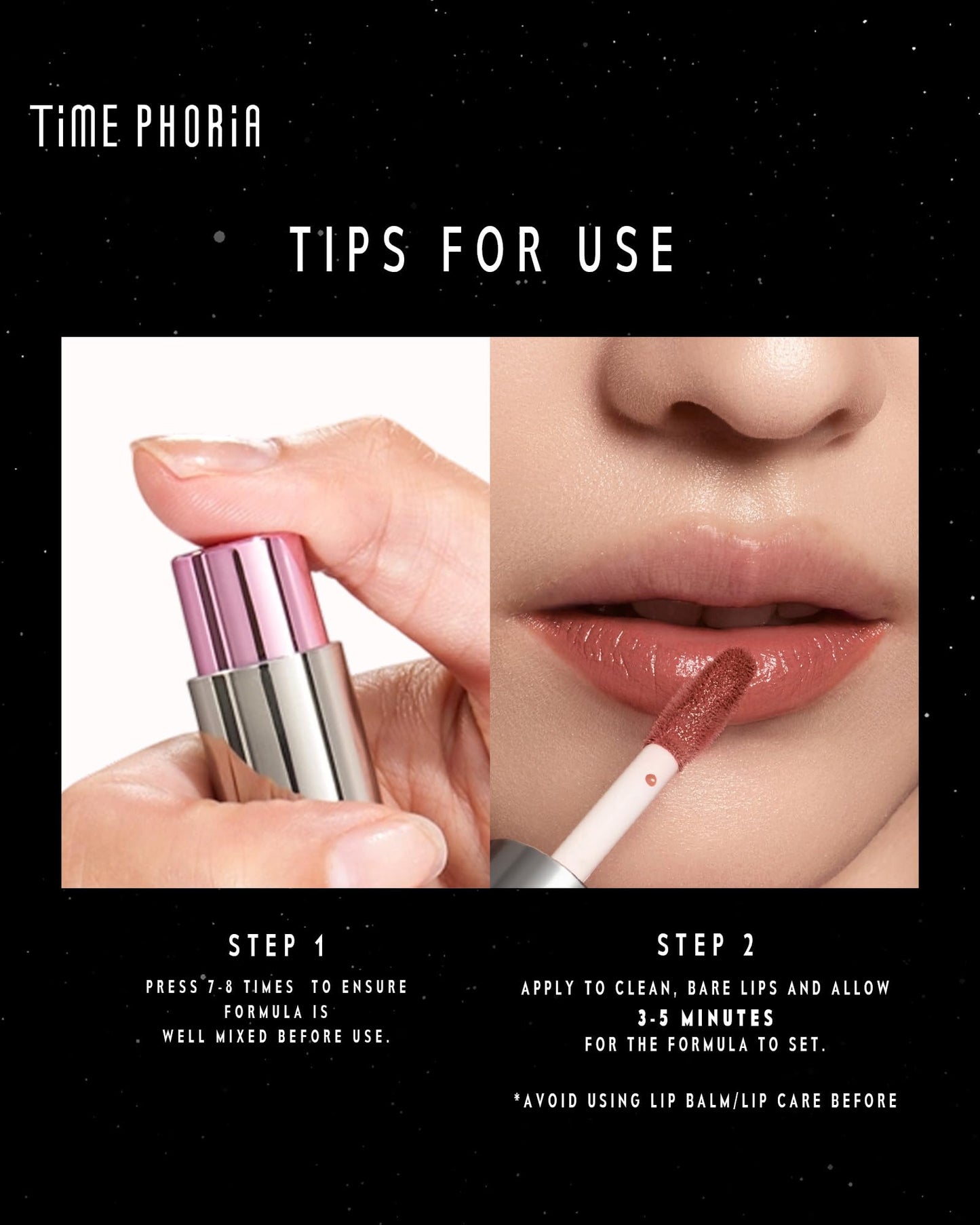 TIMEPHORIA Spectra Ultra Stay-Color Transfer Proof Lip Vinyl - Long Lasting Liquid Lipstick, High Coverage Shine Vinyl Glossy Finish, Zero Transfer Kiss Proof, Lightweight