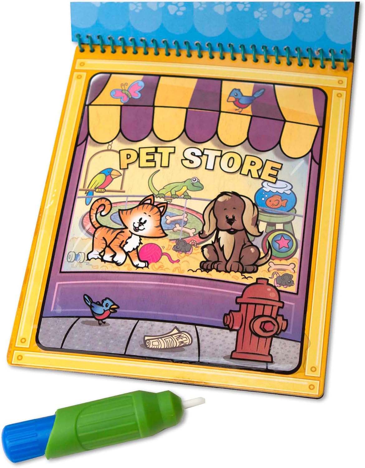 Melissa & Doug Water Wow! Mess-Free Coloring Book - Reusable Water-Reveal Activity Pad for Toddlers & Kids Ages 3+ | Animal Theme