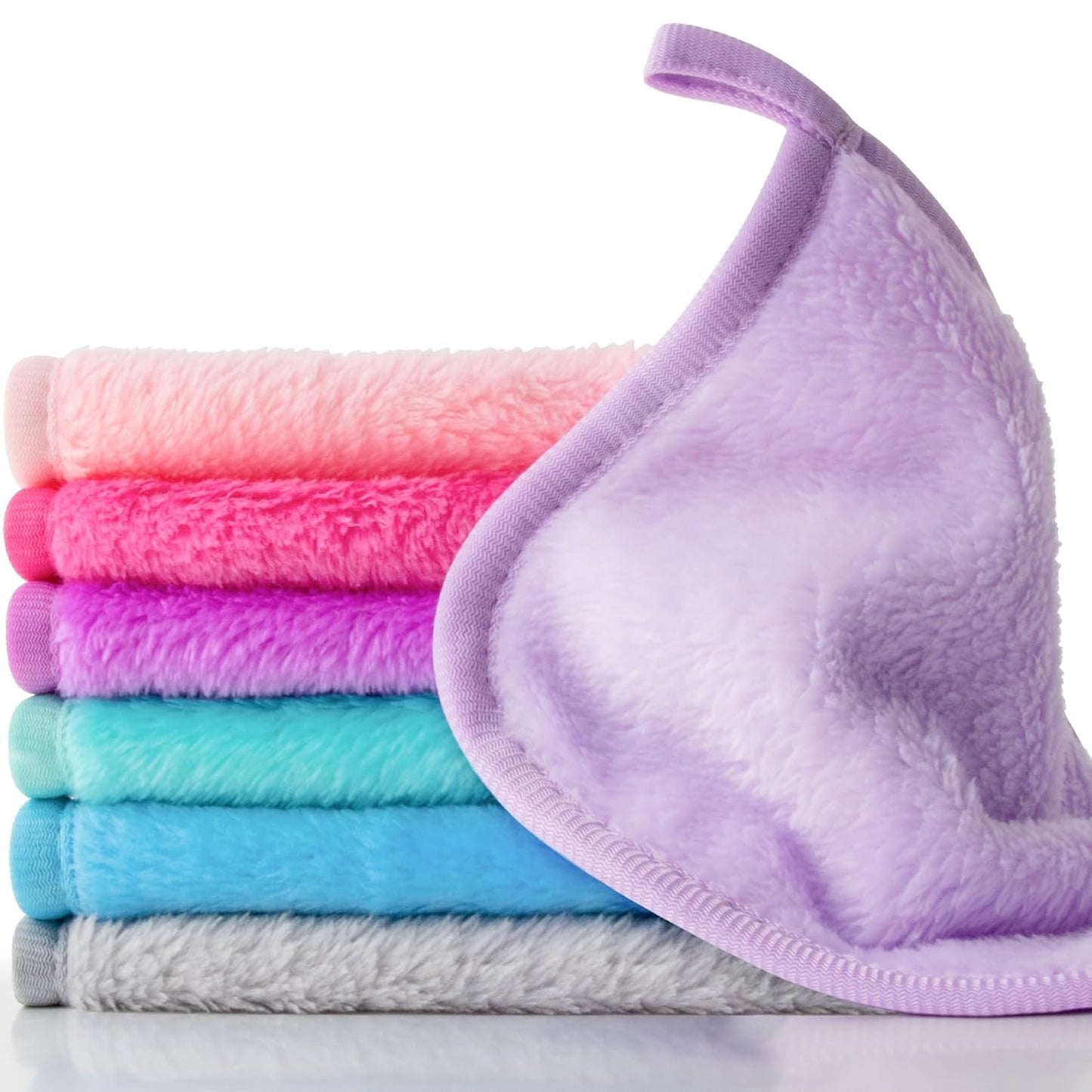 Sukh Makeup Remover Cloth | 7PCS Reusable Microfiber Pads - Soft 6x6 Inch Cleansing Towels for All Skin Types