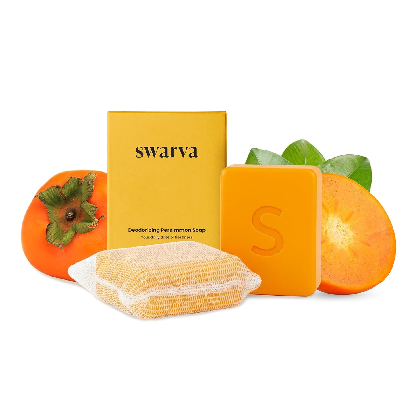 Japanese Persimmon Cleanser Bar - Natural Body Odor Solution | Organic Skin Care, 2-Pack Bundle