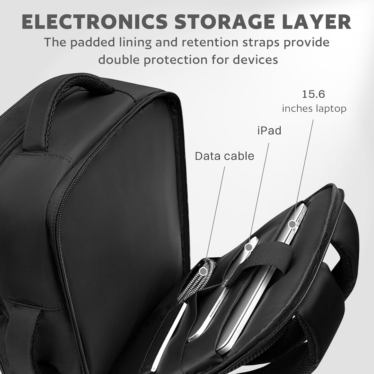 Barber Bag - Insulated Pocket Portable Backpack for Clippers & Supplies | Water-Resistant Black Hairstylist Case