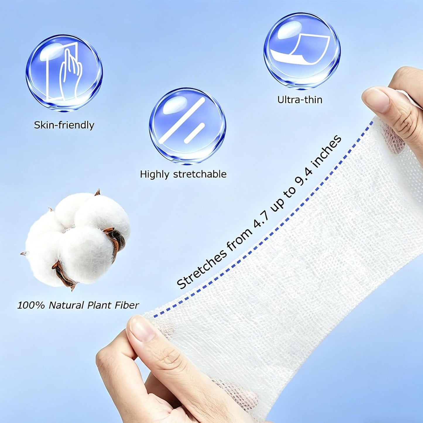 Cotton Pads for Face - 200 Count Unbleached, Lint-Free, Non-Irritating | Ideal for Toner, Essence, Masks