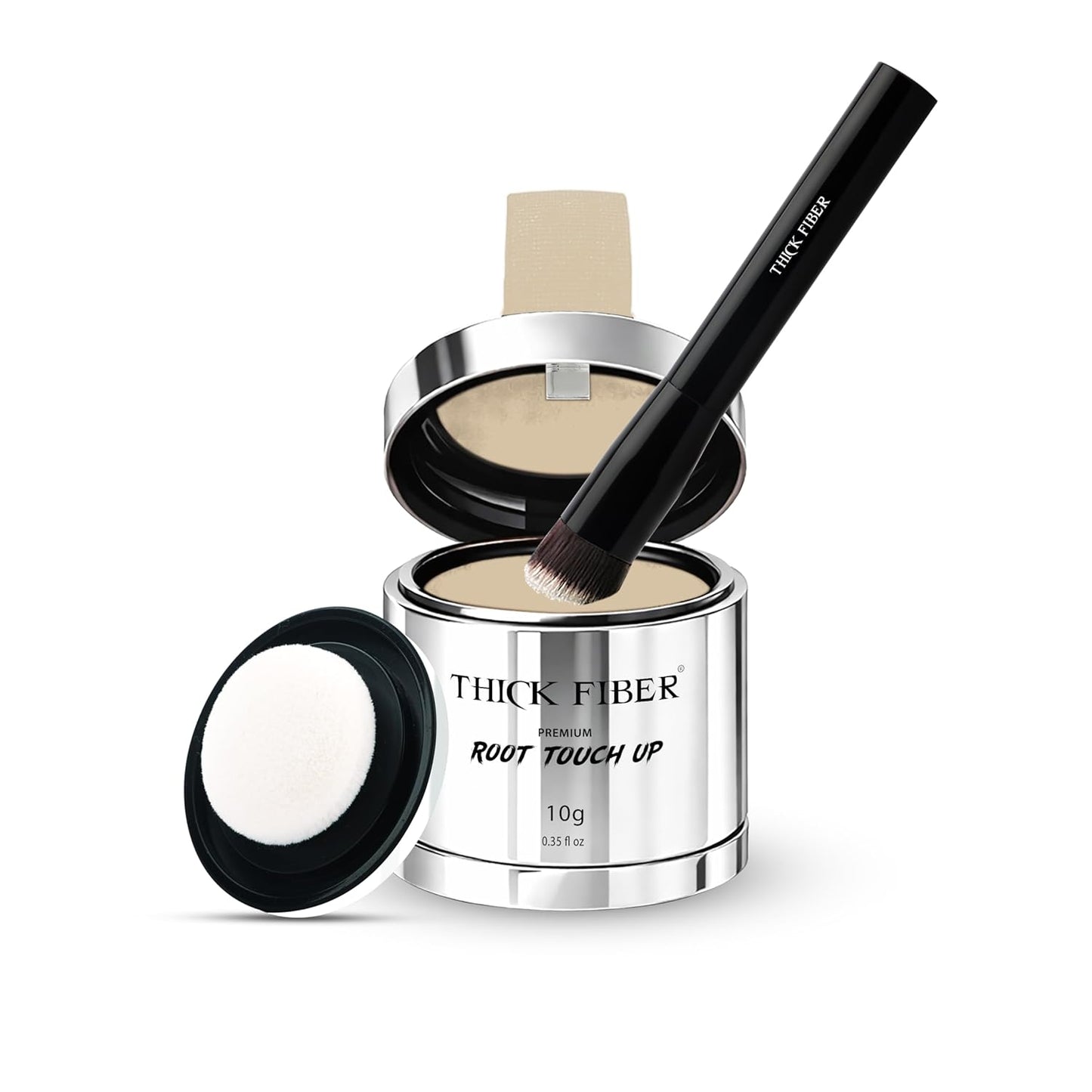 Root Touch Up Set - Water & Sweat Resistant Hair Loss Concealer for Thinning Hair | Auburn Hairline Powder & Brush