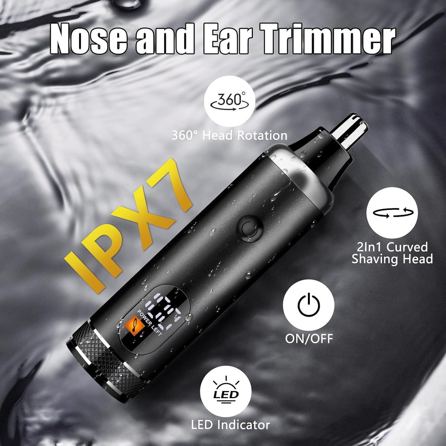 Professional Hair Clippers Set for Men - Cordless Beard Trimmer, Foil Shaver & Nose Trimmer Kit | Grooming Essentials
