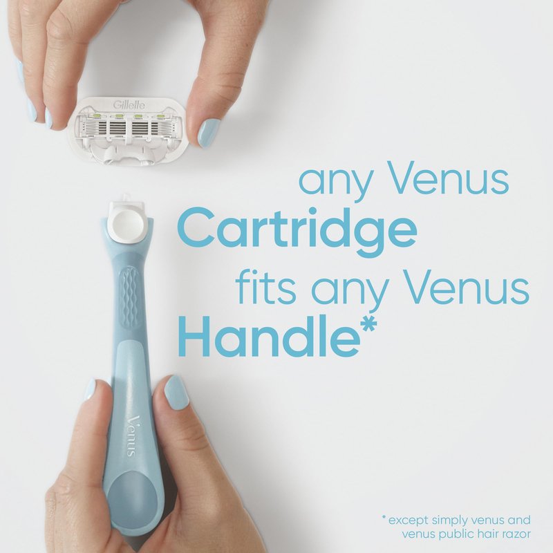 Gillette Venus Extra Smooth 4 count, plus Gillette Venus Extra Smooth Sensitive 2 count, 5-Bladed Women's Razor Blade Refills