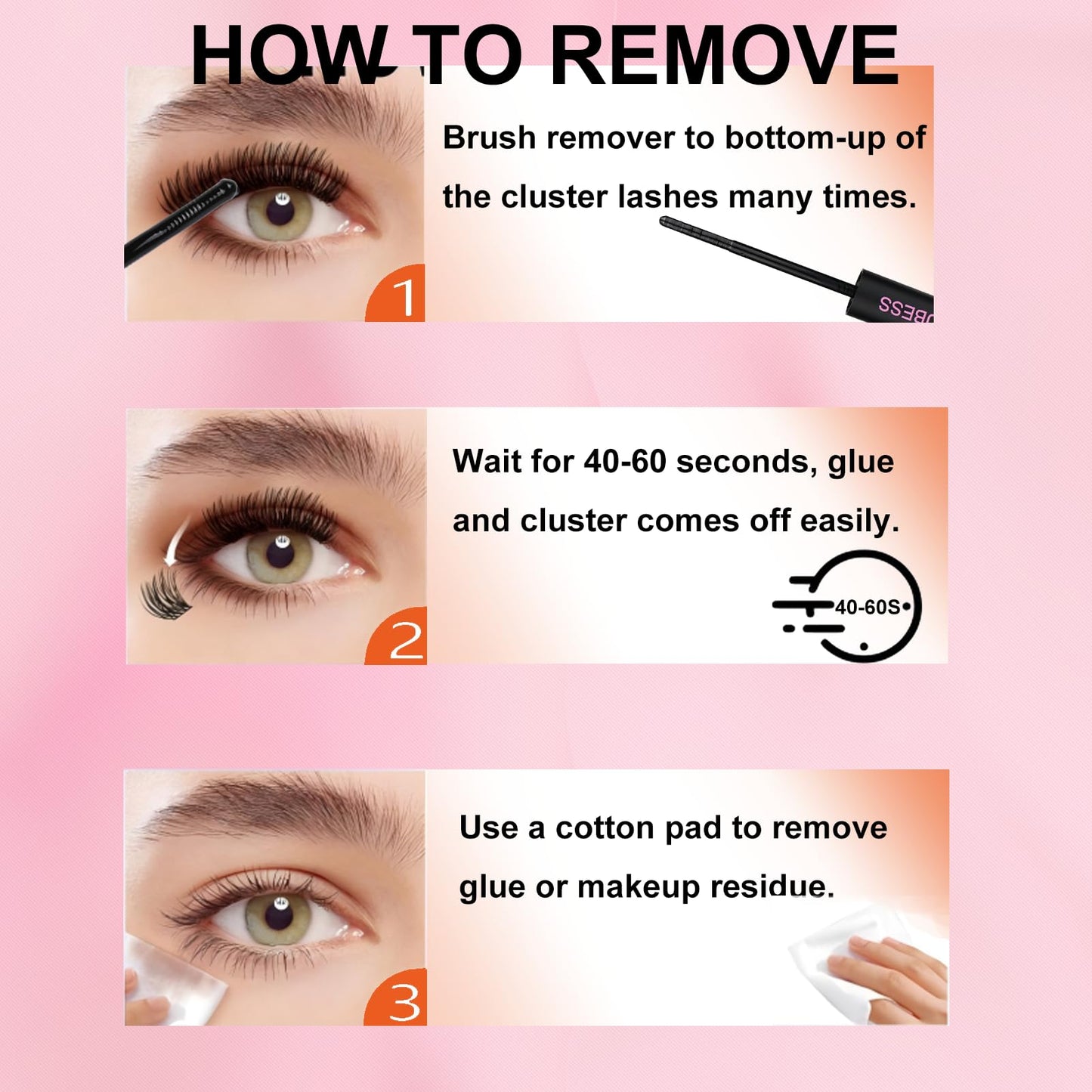Lash Remover for Lash Extensions LAUBESS 10ml Lash Glue Remover Individual False Lash Cluster Remover DIY Lash Extension Remover Eyelash Glue Remover