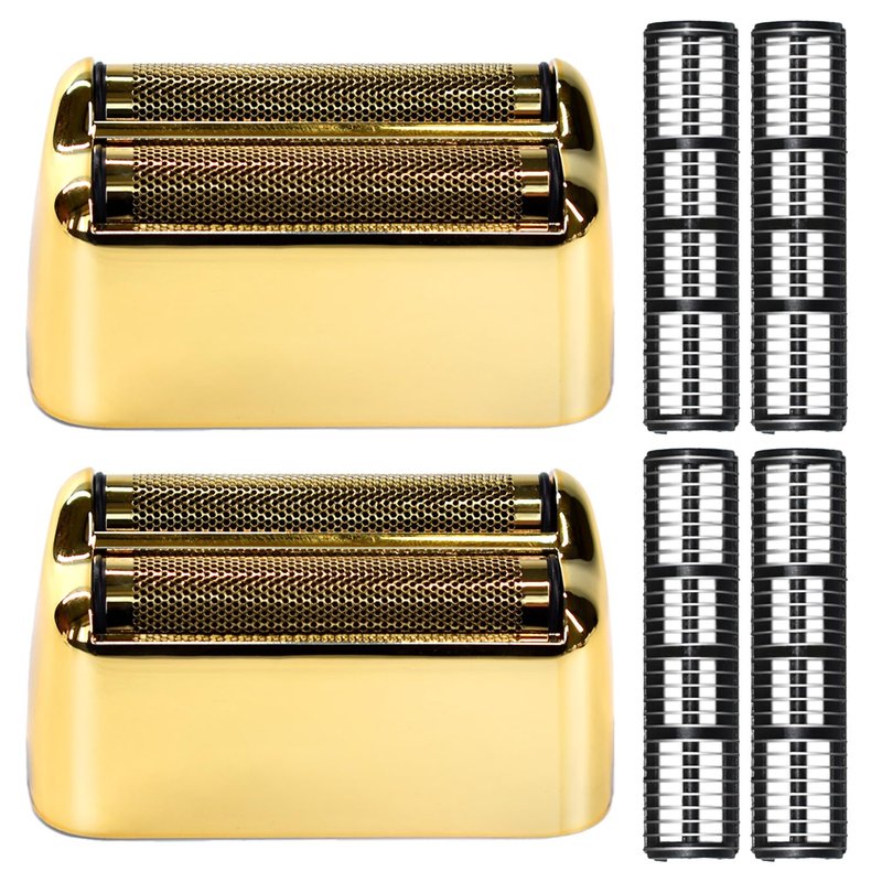 Replacement Foil and Cutter for BaBylissPRO Barberology Electric Shaver, Double Foil Shaver Replacement Head Compatible with BaBylissPRO Barberology FXFS2 Razors, 2PCS