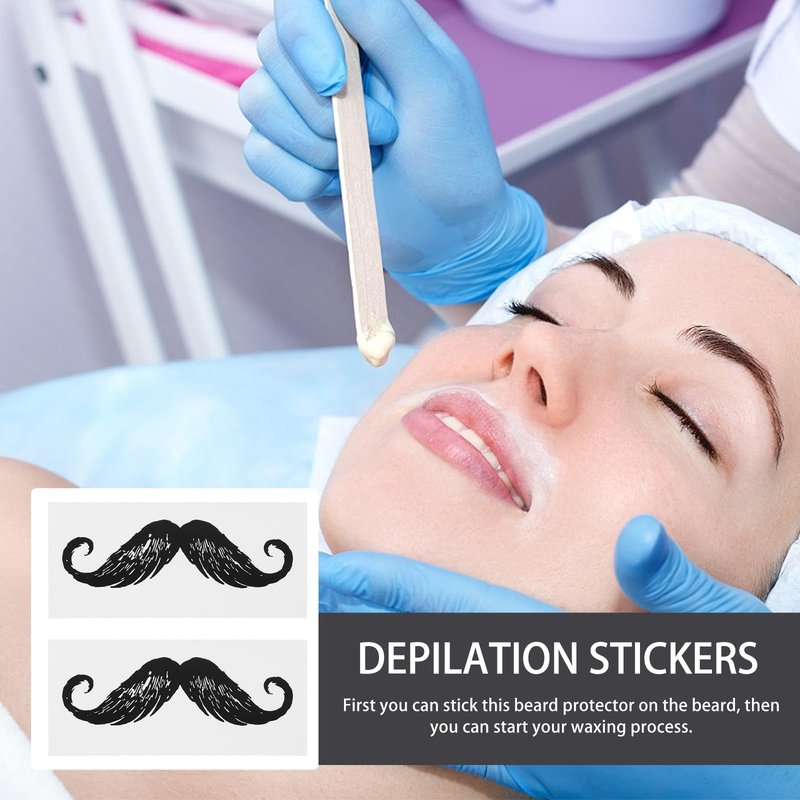Healifty 20Pcs Beard Mustache Stickers for Nose Nose Facial Hair Removal Fake Mustaches Hair Removal Stickers