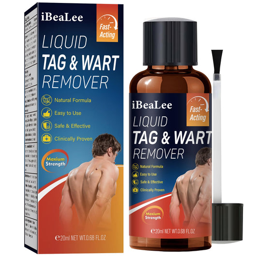 YUEJOIKL Wart Remover, Fast Acting 12% Salicylic Acid Liquid Skin Tag Remover, Maximum Strength Skin Tag Removal Kit for Common Warts, Plantar Warts, Flat Wart, Corns, Callus-Y03
