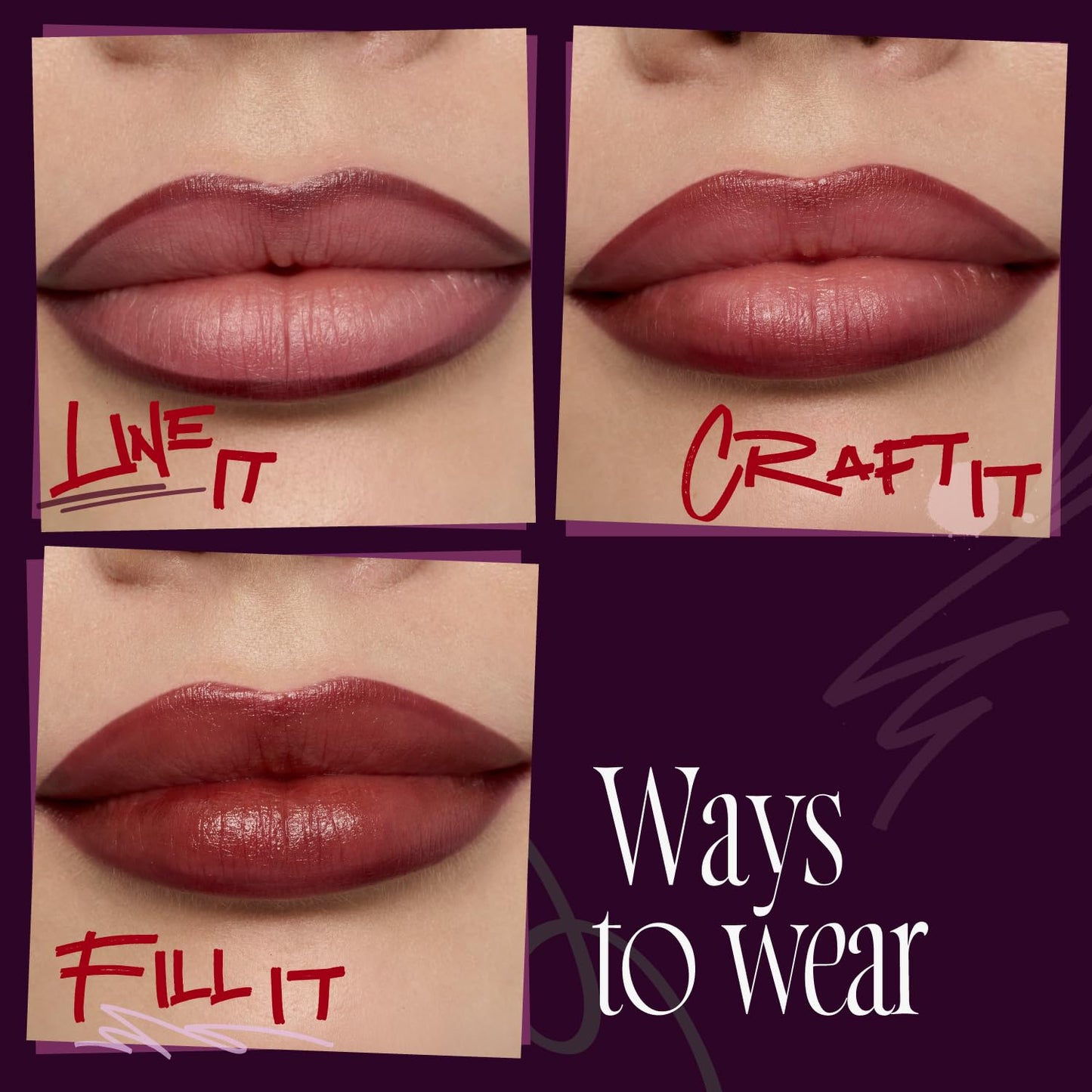 LOCK’n LINE Lip Contour Stain - Long-Lasting Tinted Lip Liner | 01 Camelia | Lightweight, No-Transfer Formula | 1ml