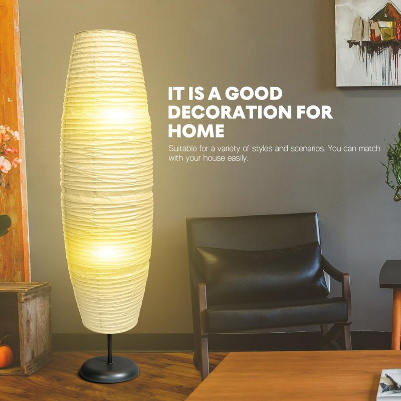 Uonlytech Paper Floor Lampshade Light Accessories: Diploma Floor Lamp Shield Japanese Style Standing Lamps for Living Room Contemporary Floor Lamp Cover