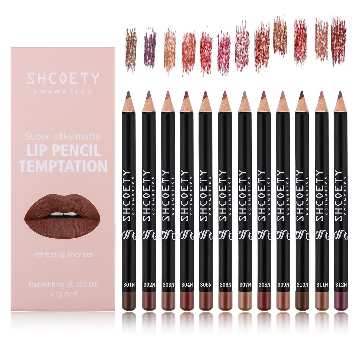 Matte Lip Liner Set - 24 Pcs Waterproof Longwear Lip Pencils | High Pigment Smooth Finish