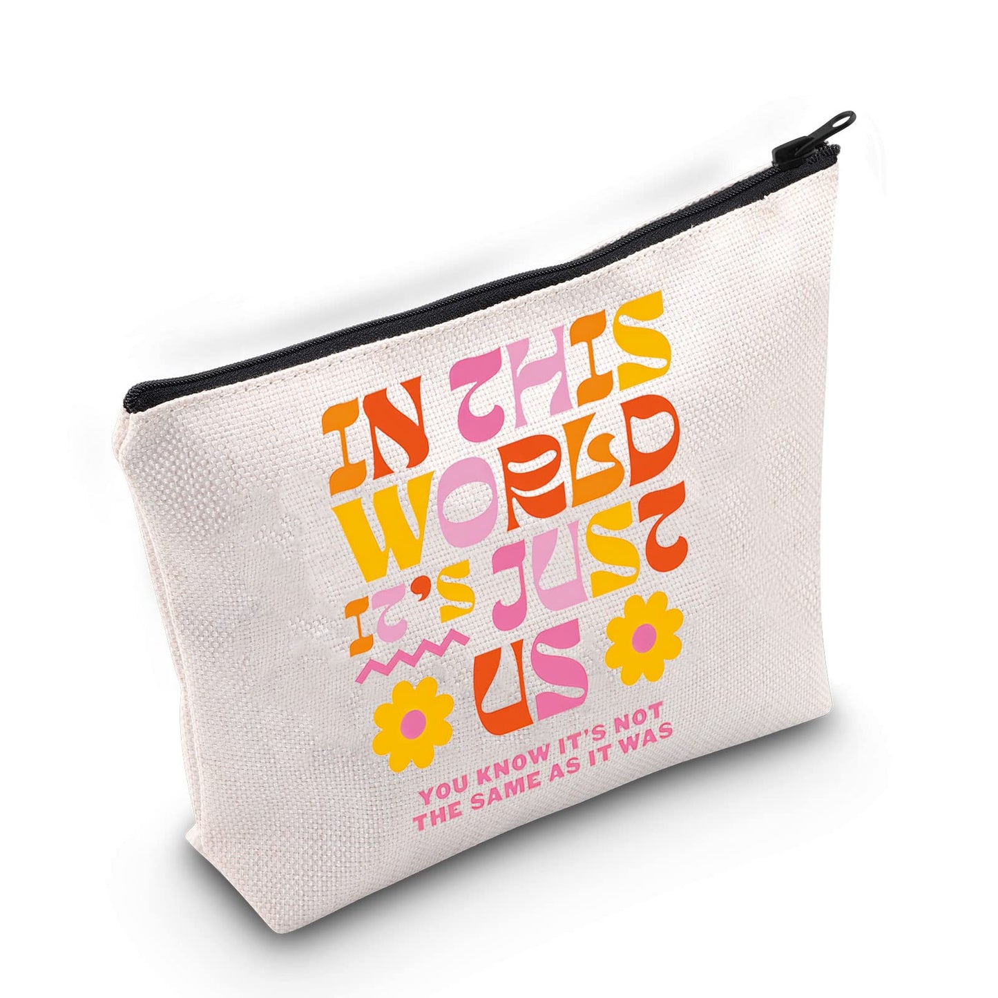 BLUPARK Singer Inspired Makeup Bag Singer Merch Album Gift Singer Makeup Bag Singer Fan Gift Singer Zipper Pouch Music Lover Gift (Just Us)