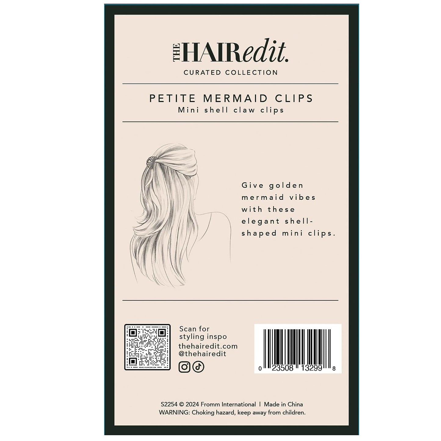 Gilded Mermaid Shell Claw Clips Set - Elegant Hair Accessories for All Hair Types