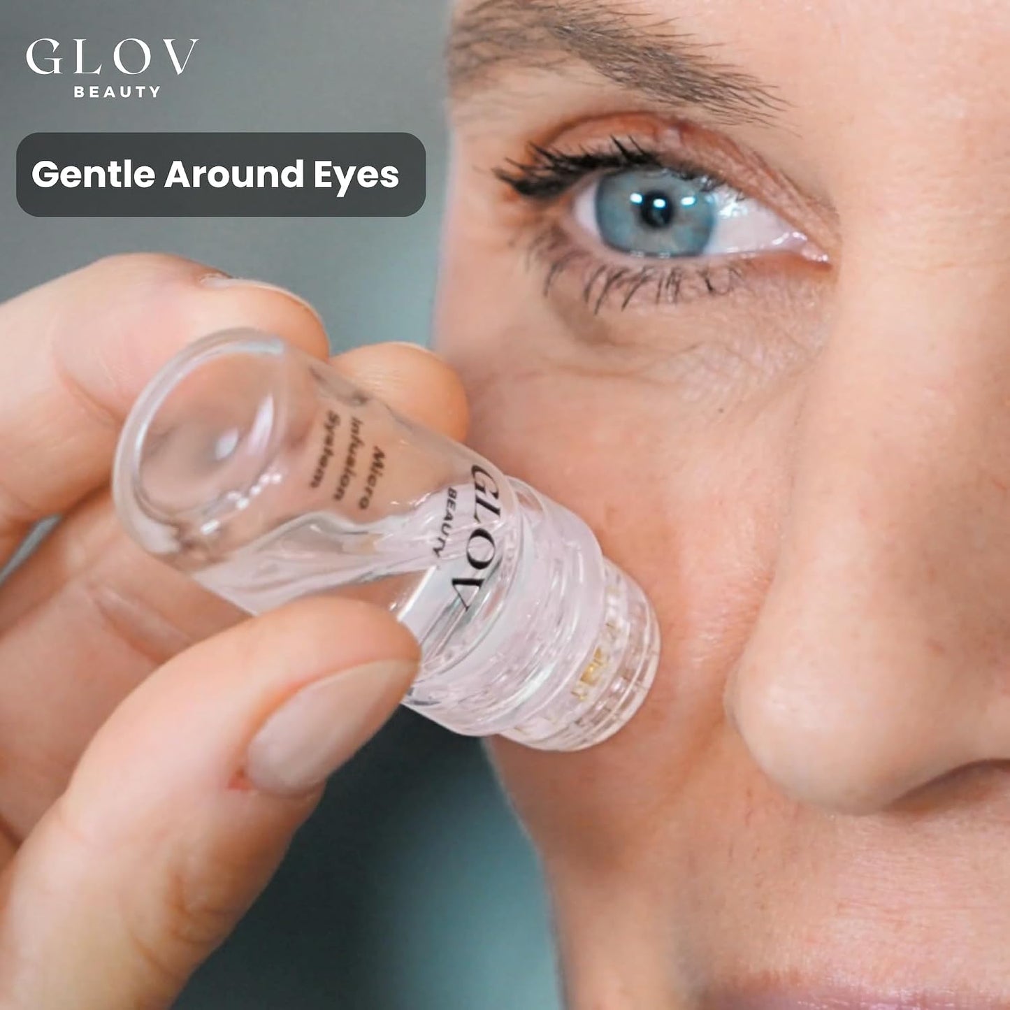 Micro Infusion System for Face & Lips - 24k Gold Facial Stamp with Hyaluronic Acid & Collagen Peptides | 0.25mm, 3 Serums