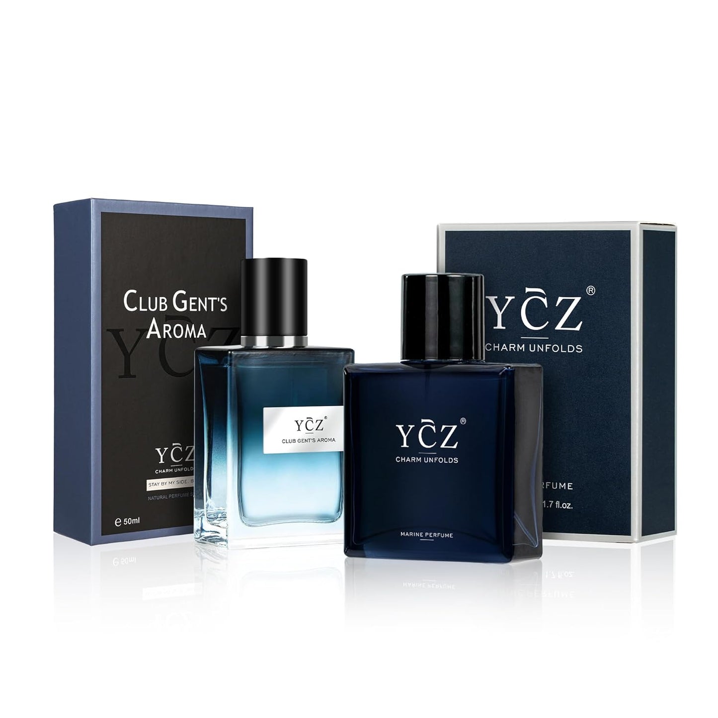 Ycz Cologne for Men - 3-Piece Gift Set with Ocean, Sky & Club Fragrances | 50ml Each, Woody Fresh Citrus Scent