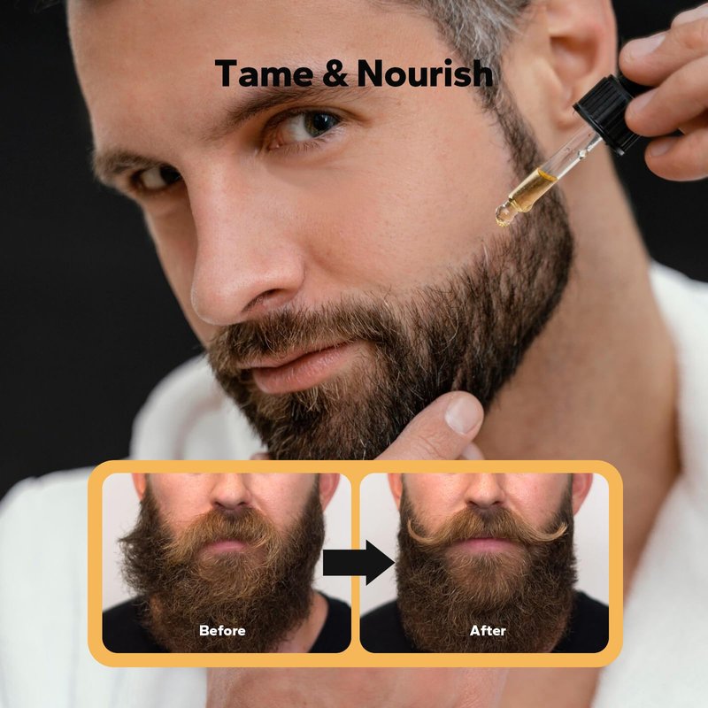 SilkyShark Beard Oil (1 Pack, 30ml), Beard Growth & Conditioning Oil for Men, Hydrating Beard Moisturizer for Grooming & Care, Majestic Oud
