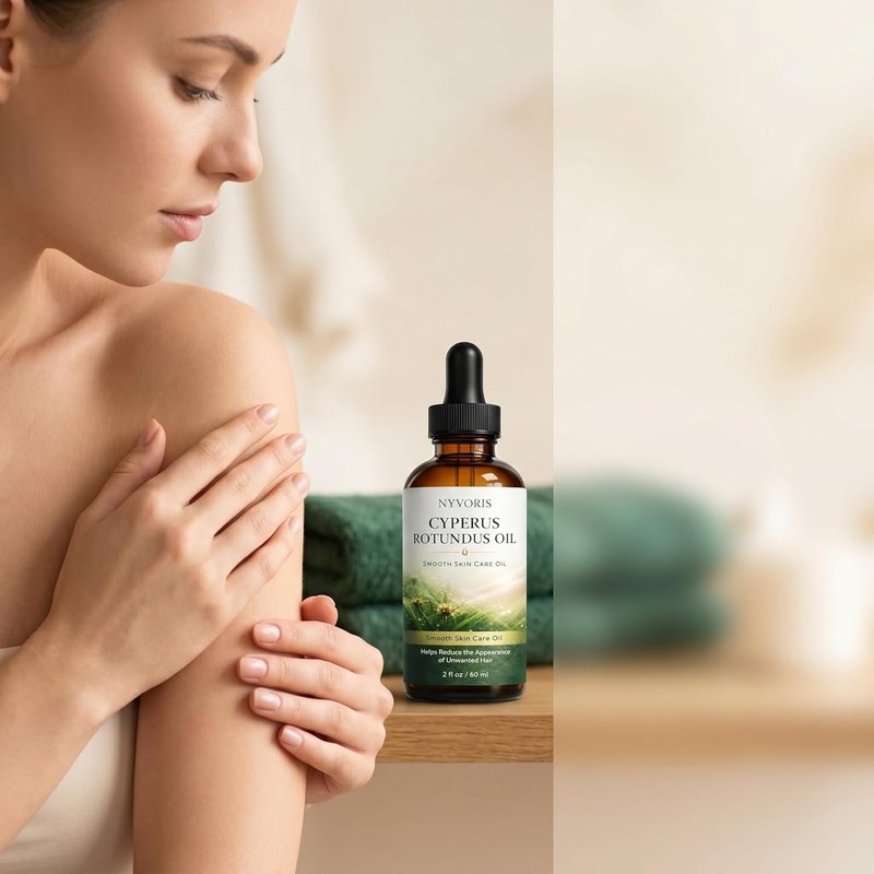 Cyperus Rotundus Oil for Hair Removal - Organic Cold-Pressed Moisturizing & Soothing Body Oil | 1 Pack