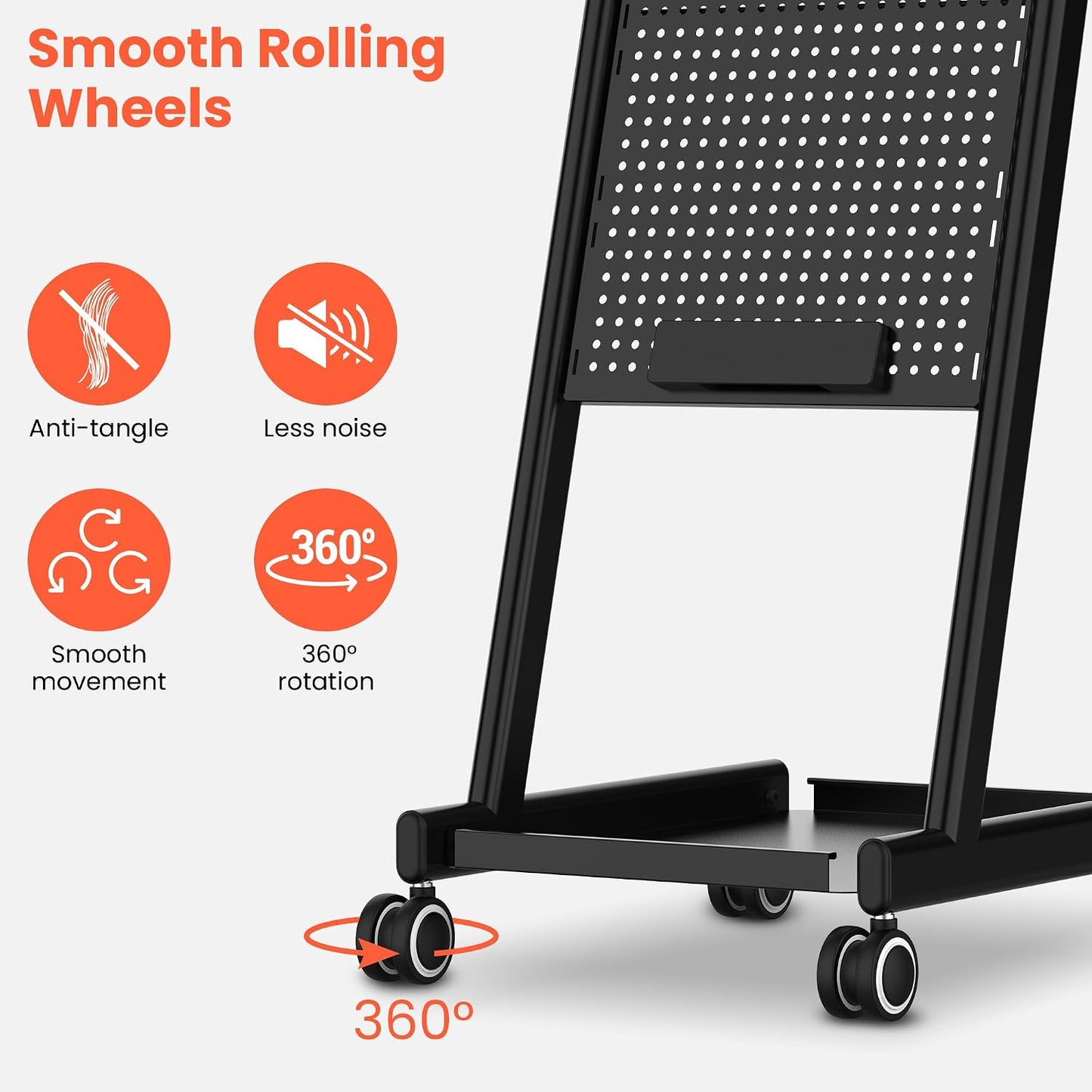 Premium Pegboard Trolley Cart - Multifunctional Rolling Tray with 360° Mute Wheels | Mobile DIY Workstation for Tattoo & Beauty Spa