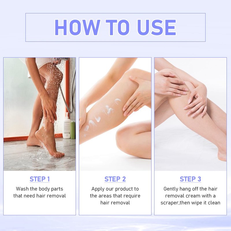 Body Hair Removal Cream with Spatula Applicator, Hair Removal Cream For Sensitive Skin, Gentle Formula, for All Skin