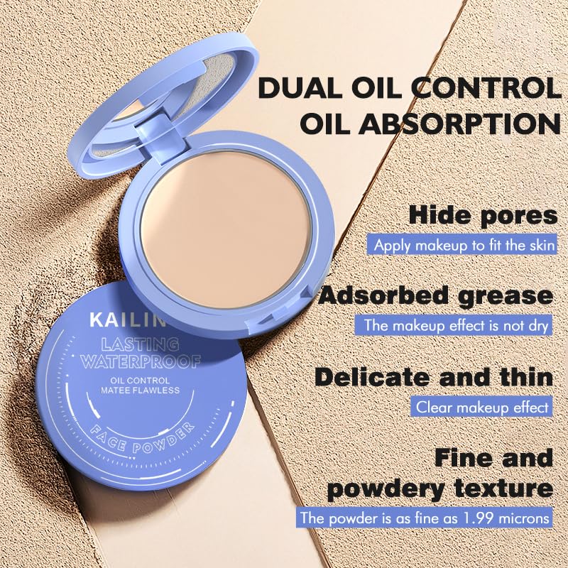 Mushroom-Head Cushion Foundation & Setting Powder Set - Long-Lasting Matte Finish | 3 Shades Available