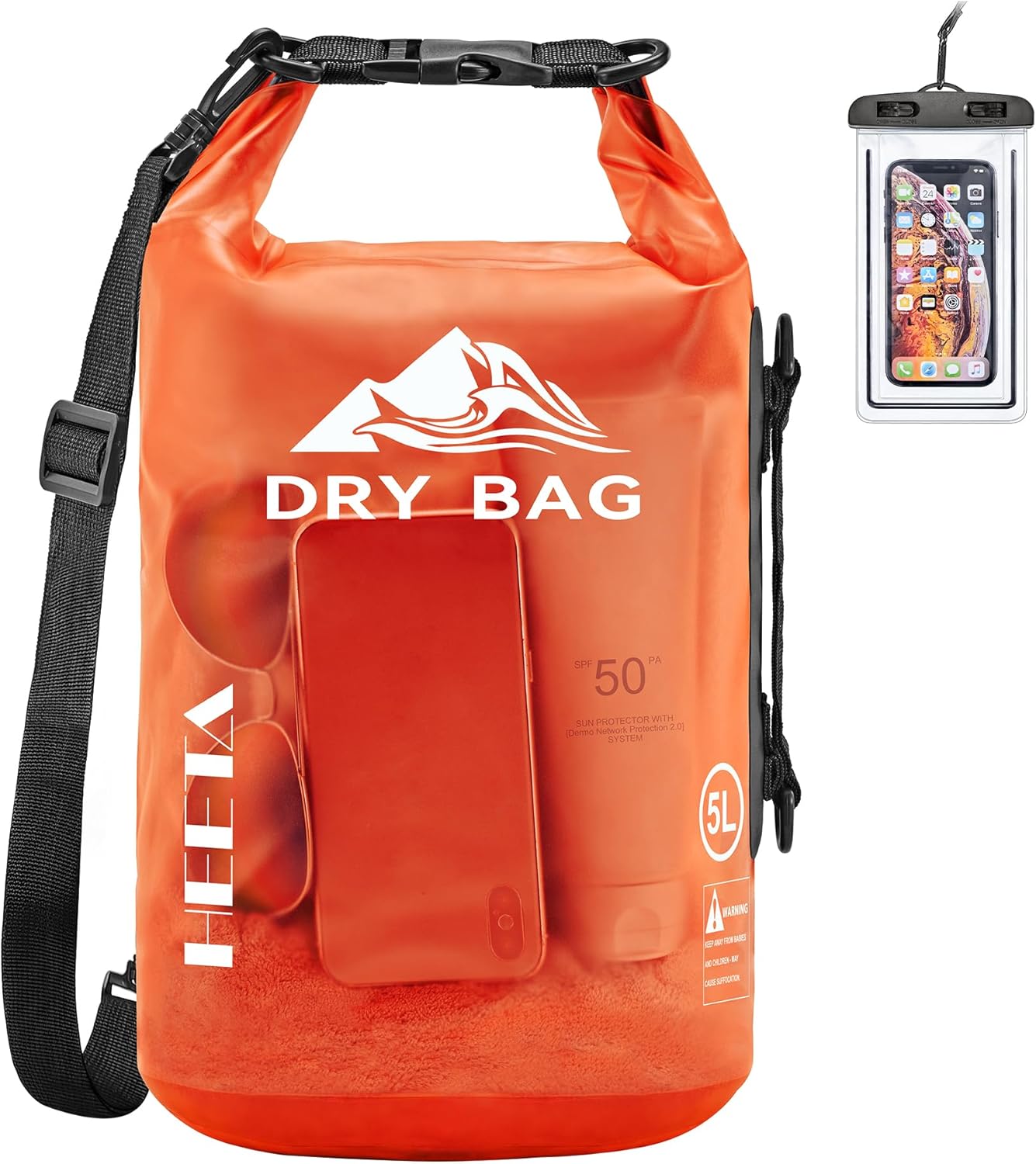 Waterproof Dry Bag - Lightweight Roll Top Storage Backpack for Travel, Swimming, Boating | 5L/10L/20L/30L/40L Sizes