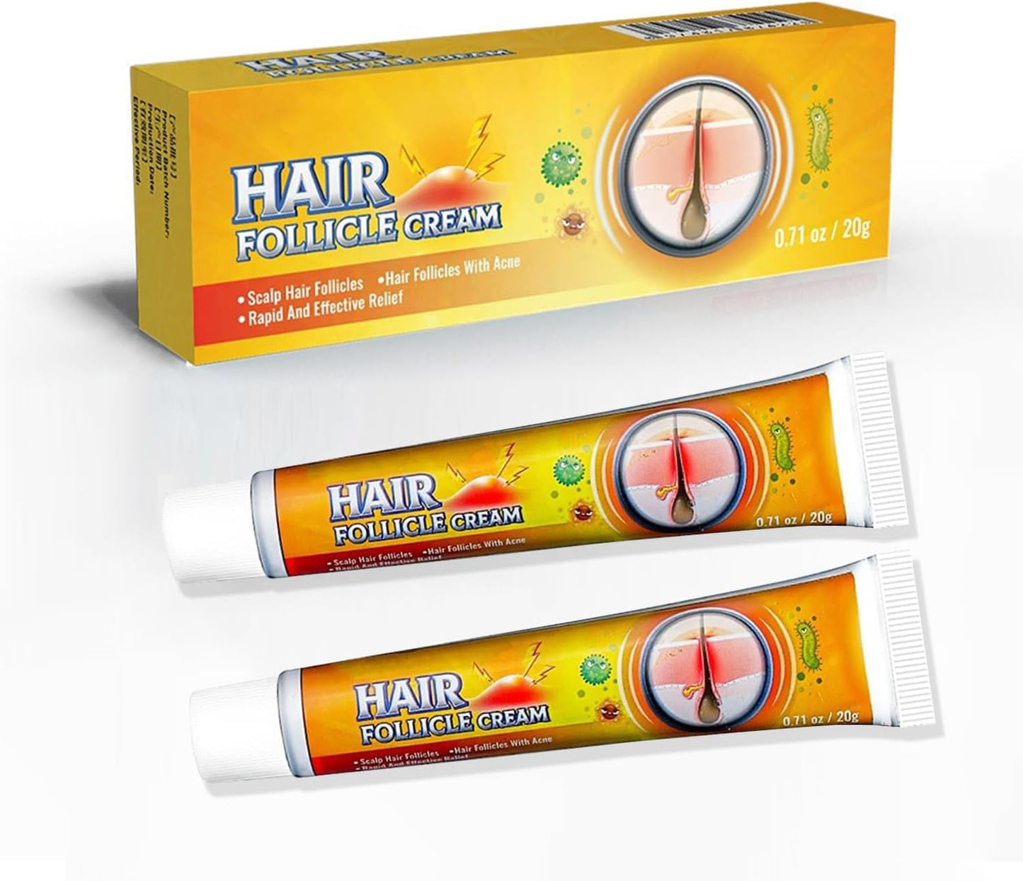 Folliculitis Treatment Cream - Effective Relief for Scalp, Face & Body | 1.42 Oz