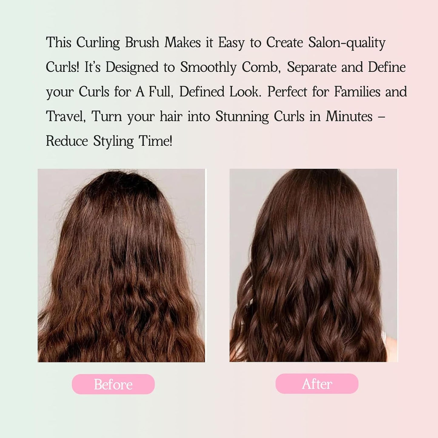 Curly Hair Detangler Brush - Flexi Vented Design for Women, Men & Kids | Ideal for Wet or Dry Use (Blush Pink)