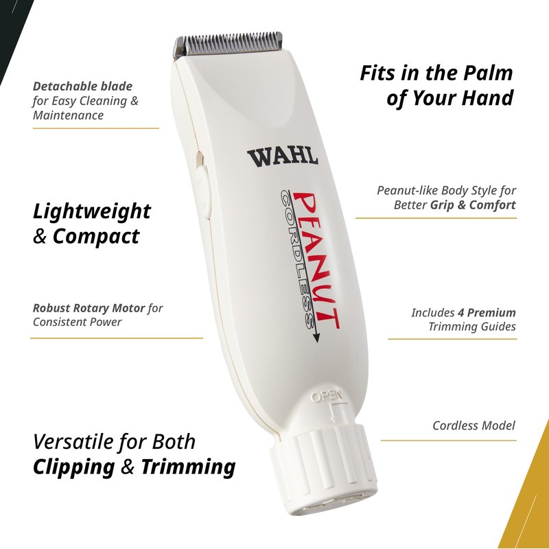 Wahl Professional Cordless Peanut Trimmer Lightweight Versatile Grooming Tool