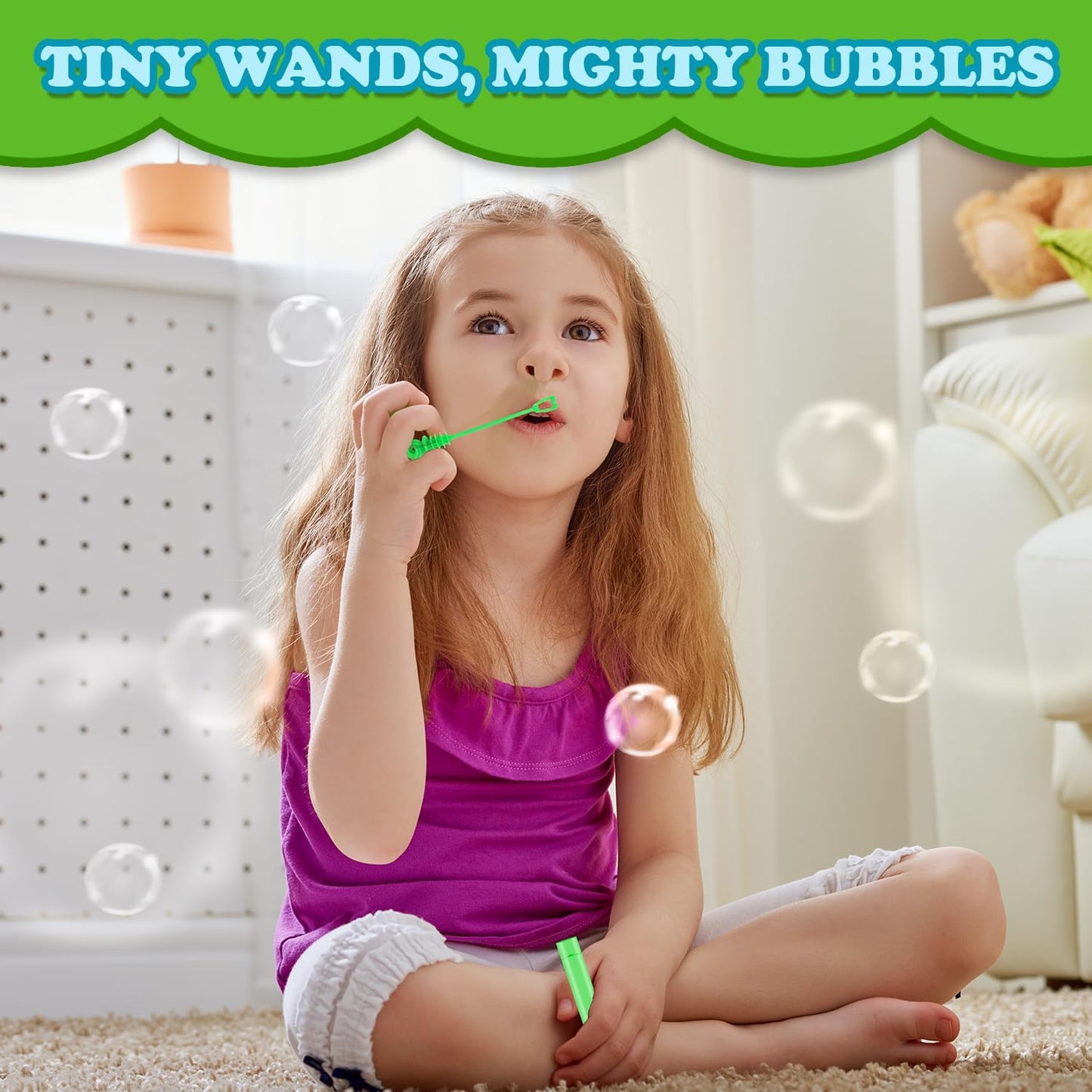 Mini Bubble Wands - Kids Party Favors & Goodie Bag Stuffers | 20-300 Pack for Toddlers, Preschool & Graduation